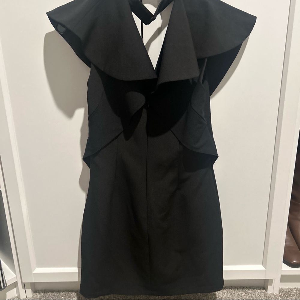 Endless Rose black ruffle mini Choker dress. Size Small Anthropologie - Picture 6 of 8